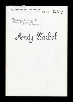 an envelope with the words andy sarbol written in cursive writing on it