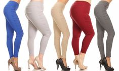 Womens High Waist Jegging Pull-On Stretch Skinny Pant With Plus High Waist Jeggings, Cute Pants, Capri Leggings, Leggings Fashion, S Models, Workout Pants, Jeggings, Fabric Material, Stretch Fabric