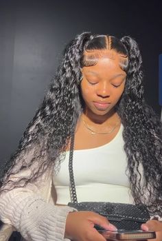 Curly Wig Half Up Half Down, Curly Half Up Half Down Wig, Half Up Half Down Wig, Wigs Hairstyle, Sleek Ponytail Hairstyles, Wig Ideas