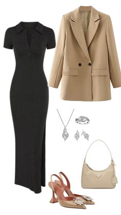 Casual Elegant Outfits, Style Classe, Classic Style Outfits, Beige Blazer, Outfits Polyvore, Stylish Work Attire, Corporate Outfits, Future Outfit, A Line Prom Dresses