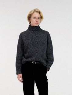 It is exceptionally soft and durable.We just want to reach out and touch this perpetually chic sweater.Designed for all wearing occasions and endless adventures. - Relaxed fit cozy wool sweater- Basic designe with turtle neck  - Ribbed hem and cuffs - We love the modern kind of cozy sweater- It fits loosely and easily- Super soft, no wardrobe is complete without this forever-polished knit High Neck Cashmere Sweater For Winter, Winter High Neck Cashmere Sweater, High Neck Wool Sweater With Textured Knit, Cashmere Sweater With Funnel Neck For Winter, Winter Cashmere Sweater With Funnel Neck, Wool Turtleneck Polo Sweater, Wool Polo Sweater With Funnel Neck For Fall, Wool Funnel Neck Polo Sweater For Fall, Wool Turtleneck Sweater For Fall