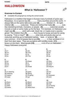 halloween worksheet with words and numbers