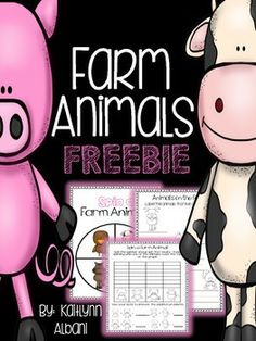 farm animals math and literacy game for kids to practice their writing skills with the help of an animal