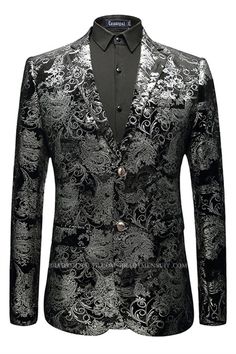 Buy Jackson Black Jacquard Slim Fit Mens Blazer Online at lowest prices on BradyMensuit. Browse new arrival Notched Lapel Single Breasted Blazers, Check latest price and shop at favorite online store. Floral Suit Jacket, Spring Outerwear, Mens Blazer, Mens Blazer Jacket, Tuxedo Blazer, Trench Coat Men, Blazer Fashion, Blazers For Men, Notched Collar