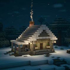 Small Cabin Minecraft, Small Minecraft Cabin, Small Winter Cabin, Small Cute Minecraft Houses, Winter Minecraft Houses, Minecraft Small Houses, Minecraft Winter Cabin, Minecraft Mini House, Minecraft Winter Builds