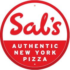 the logo for sal's authentic new york pizza, which is now on sale