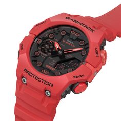 Introducing the GA-B001 line of G-SHOCK watches — Featuring a new toughness-driven design and Smartphone Link functionality Bold color schemes take you from stylish urban streets. More than just fashion, these timepieces also deliver full functionality. Sync with your smartphone via Bluetooth® and tap into the dedicated app to access the functions you need. The GA-B001 line features an innovative construction, with two separate top and bottom bezel components that connect at the 9 and 3 o’clock G Shock Red, Casio Digital, Structured Water, Bold Color Schemes, Scuba Gear, G Shock Watches, Casio G Shock, Gshock Watch, 3 O Clock