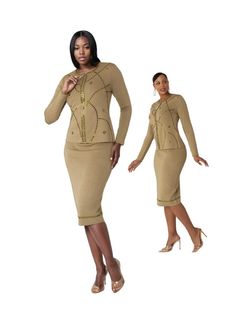 Kayla Knit 5348 olive green skirt suit Suit Colors, Olive Jacket, Church Fashion, Curvy Fashionista, Church Outfits, Luxe Fashion, Wedding Fashion, Spring 2024, Petite Fashion