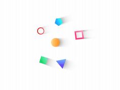 an image of colorful shapes on a white background