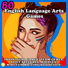 an advertisement for the 80 english language arts games