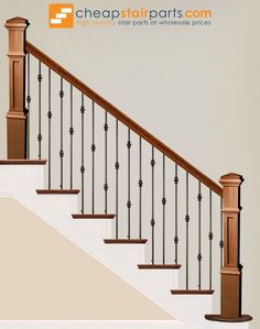 an image of a stair railing with handrails