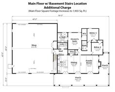 the main floor plan for this basement home