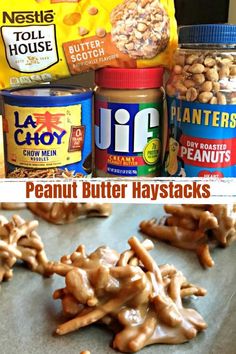 peanut butter haystacks are an easy snack for kids to make and they're ready