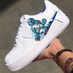 Squirtle Surfer Custom Air Force 1 By Nikoswoosh Cartoon Turtle, Nike Shoes Air Force, Cartoon Shoes, Custom Nike Shoes, Custom Air Force 1, Fresh Shoes, Hype Shoes