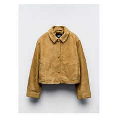 Jacket with shirt collar and long sleeves. Front closure with lined snap buttons. Front pockets. 2024 Fits, Suede Leather Jacket, Autumn Fits, Autumn 2024, Cardigan Sweater Jacket, Fancy Dinner, Fashion 2024, Leather Shirt, Tshirt Skirt