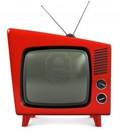 an old red television with the words futura on it's front and side