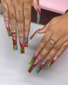 Fye Nails, Colored Acrylic Nails, Colored Acrylic, Glamorous Nails, Dope Nail Designs, Really Cute Nails