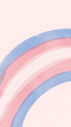 a drawing of a rainbow with pink, blue and white stripes