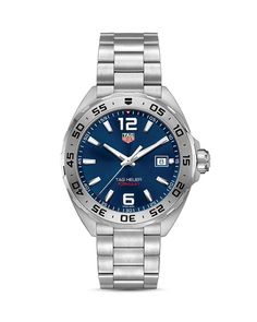 TAG Heuer Formula 1 Quartz Men's Blue Steel Watch, 41mm Jewelry & Accessories - Bloomingdale's Business Watches With Blue Metal Dial, Blue Business Watches With Metal Dial, Business Blue Watches With Metal Dial, Blue Chronograph Watch With Date Indicator And Round Dial, Tag Huer, Tag Heuer Formula 1, Tag Heuer Formula, Swiss Army Watches, Tag Heuer Watch