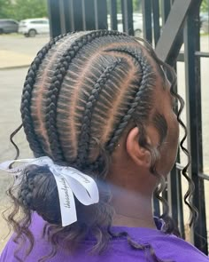 Quick Braid Styles Black Hair, Braid Styles Black, Quick Braid Styles, Feed In Cornrows, Cornrows With Curls, Black Hair Inspiration, Black Kids Braids Hairstyles, Short Box Braids Hairstyles