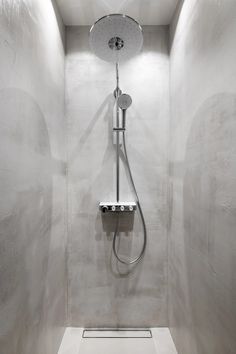 the shower head is mounted to the wall