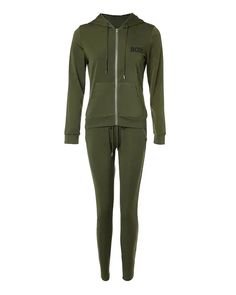 Lasaky - Letter print hoodie sweatshirt and pant set Green Athleisure Tracksuit For Fall, Green Cotton Tracksuit, Green Hooded Tracksuit For Loungewear, Fitted Fleece Tracksuit For Fall, Fleece Stretch Tracksuit For Fall, Stretch Fleece Tracksuit For Fall, Green Tracksuit For Fall, Green Cotton Tracksuit For Fall, Fall Cotton Tracksuit For Leisure