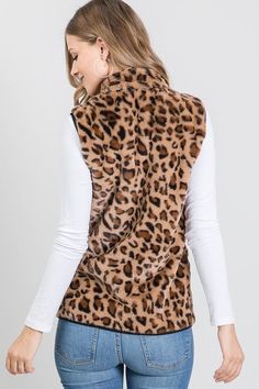 Animal Print Padded Vest With Side Pockets Detail ZIP UP ANIMAL PRINT PADDED VEST WITH SIDE POCKETS DETAIL Fleece Vest Women, Fur Animal, Pockets Details, Padded Vest, Fleece Vest, Fashion Furniture, Pocket Detail, Wholesale Clothing, Womens Vest