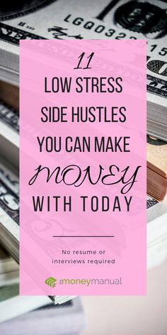 Check out these 11 high paying side hustles you can start today #sidehustle #sidegig #extraincome Faire Son Budget, Earn Extra Money, Side Money, Ways To Earn Money, Earn Money From Home, Money Matters, Money Saver, Budgeting Money