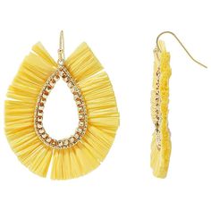 Give your jewelry box a boho refresh with these yellow raffia teardrop drop earrings from Sonoma Goods For Life. Click on this JEWELRY & WATCHES GUIDE to learn about fit, styles, materials and more! Give your jewelry box a boho refresh with these yellow raffia teardrop drop earrings from Sonoma Goods For Life. Click on this JEWELRY & WATCHES GUIDE to learn about fit, styles, materials and more! FEATURES Length: 53.3 mm Backings: fishhook Nickel free Metal: brass Material: raffia Plating: gold to Tassel Jewelry For Vacation, Yellow Bohemian Jewelry For Vacation, Teardrop Tassel Jewelry, Gold Tassel Drop Earrings For Summer, Gold Tassel Earrings For Summer, Gold Tassel Jewelry For Summer, Yellow Teardrop Bohemian Jewelry, Summer Gold Tassel Jewelry, Yellow Jewelry For Beach Wear In Spring