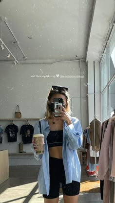 Malaga Outfit Ideas, Cute Insta Outfits, Cozy Outfit Summer, Beach Athleisure, La Cool Girl, Outfit Biker Shorts, Cute Biker Shorts, Casual Outfits Trendy, Trendy Instagram Outfits