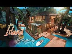 Island Getaway •818K• (SPEED BUILD: PART 1) || WELCOME TO BLOXBURG (✨Inspired by Float✨) - YouTube Bloxburg Lv Island, Bloxburg Concert Build, Bloxburg House On Water, Bloxburg Love Island Layout, Love Island Bloxburg Layout, Summer Resort Bloxburg, Bloxburg Holiday Resort, Tropical Bloxburg House Ideas, Bloxburg Island House