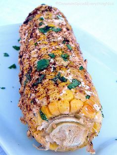 corn on the cob with herbs and seasoning