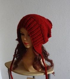 "Slouchy Ear Flap Hat Women slouchy hat Knitted slouchy beanie full handwork made on wires, from soft yarn Cleaning: hand-wash in cool water and lay flat to dry. It was made in a smoke free environment. Available in sizes: S - 19.5 - 21.3 inches (50 - 54 cm) M - 20.5 - 22.4 inches (53 - 57 cm L - 21.5 - 23.2 inches (55 - 59 cm) XL - 22.8 - 24.5 inches (58 - 63 cm) You can also specify the circumference of the head. Then the cap is the best fit :-)) You can choose any color. In the colors selecti Handmade Slouchy Cozy Beanie, Red Slouchy Winter Hat, Warm Slouchy One-size Hat, Casual Red Soft Knit Hat, Casual Red Soft Knit Beanie, Flap Hat, Ear Flap Hats, Hat Women, Slouchy Beanie