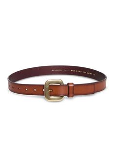 Gavazzeni Dalia Belt in Saddle Brown Square tip Gold-tone square pin buckle Adjustable Waist belt Leather outer and lining 1.2” W Made in Italy Womens Leather Belt, Saddle Brown, Brown Belt, Waist Belt, Leather Belt, Business Casual, Saddle, Handbag Accessories, Leather Women