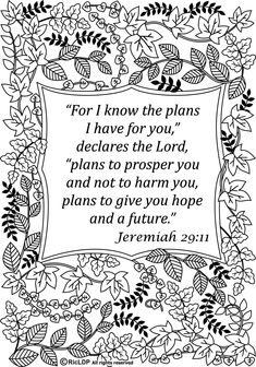 the bible verse with flowers and leaves on it