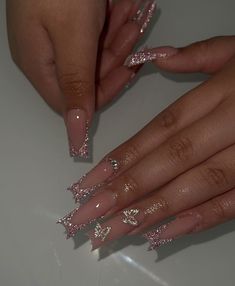 Viral Nails, Ongles Bling Bling, Quinceanera Nails, Bold Statements, Colored Acrylic Nails