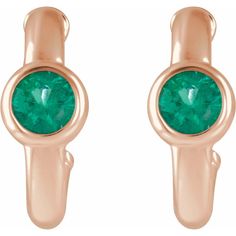 Are you seeing green with envy? These small emerald huggies are just the right amount of colour for any occasion. Material: 14K Yellow Gold / Rose Gold / White Gold Primary Stone Shape: Round Primary Stone Type: Lab-Grown Emerald Primary Stone Size: 3 mm Primary Stone Count: 2-stone Earring Type: Hoop Post Diameter: 0.03 in Post Length: 0.37 in Earring Dimensions: 11x4.3 mm Weight: 1.2 DWT (1.87 grams) Emerald Huggie Earrings For May Birthstone, Green Small Hoop Huggie Earrings Fine Jewelry, Green Huggie Fine Jewelry Earrings, Green Huggie Earrings Fine Jewelry, Green Small Hoop Huggie Earrings, Green 14k Gold Huggie Earrings, Green Small Hoop Huggie Earrings For May Birthstone, Green Gemstone Huggie Earrings, Green Huggie Earrings For May Birthstone