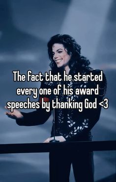 the fact that he started every one of his award speech by thinking god = 3