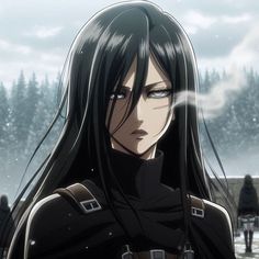 Mikasa Pfp, Film Noir Photography, Aot Oc, Creepy Games, Aesthetic Profile Picture Cartoon Soft, Eren X Mikasa, Recent Anime, Black Cartoon Characters