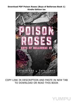 the book cover for poison roses days of delegre ii by lynn e taylor and tate james