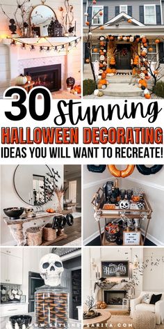 halloween decorating ideas Decorating With Creepy Cloth, Themes For Halloween Decorations, Halloween Decor For Mantel, Halloween Decore Idea Indoor, Diy Inside Halloween Decorations, Affordable Halloween Decor, 2024 Halloween Decor Ideas, Bathroom Halloween Decor Ideas