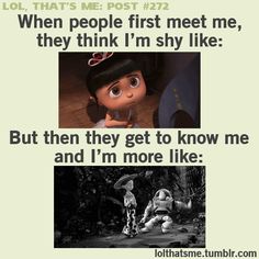 an image of the inside of a cartoon character with caption that reads, when people first meet me, they think i'm'm shy like but then they get to know