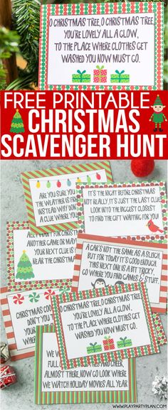 free printable christmas scavenger hunt