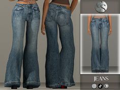 The Sims Resource - Mia Jeans Sims 4 Jeans Female, The Sims 4 Prom Dress Cc, Sims 4 Ripped Jeans Cc, Sims 4 Bootcut Jeans, Female Jeans Sims 4, Sims 4 Flared Jeans, Sims 4 Female Bottoms, Sims4 Cc Clothing Female Jeans, Sims 4 Flare Jeans