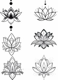 lotus flower tattoo designs on pink background