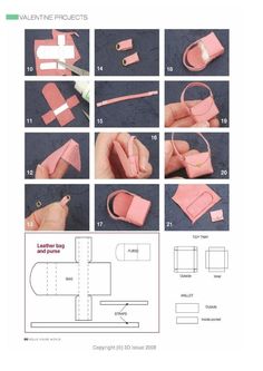 instructions to make an origami purse