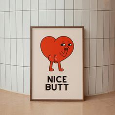 Bring Laughter to Your Bathroom Decor Add a touch of humor and charm to your bathroom with our Funny Nice Butt Bathroom Wall Art Canvas Print. This playful and stylish wall art is the perfect addition to any bathroom, powder room, or dorm room. Crafted on high-quality canvas, this poster combines durability with a vibrant print that will keep its colors looking fresh and lively for years to come. Premium Quality Canvas Print Our canvas print is made from thick, absorbent, and waterproof material Pictures For Bathroom, Living Room Guest Room, Retro Bathroom, Bathroom Powder Room, Retro Pictures, Retro Bathrooms, Stylish Wall Art, Pink Retro, Bathroom Pictures