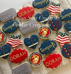 Marine Enlistment Party, Marines Farewell Party Ideas, Marine Corps Cupcakes, Marine Corps Retirement Party Ideas, Marine Retirement Party, Marine Corps Cake, Marine Retirement