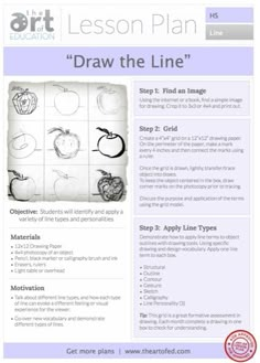 the art lesson plan for drawing