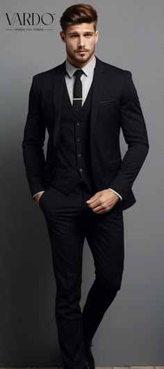 Suits for men, Black men's Suit, 3 Piece suit, party wear suit, Fashionable suit for men, Prom suit , men elegant suit Stand out in style with our Premium Handmade Black Notch Lapel Three-Piece Suit. Designed for the modern man who values a sophisticated look, this suit is a must-have for any formal occasion. The rich black color and luxurious feel of the material will guarantee your comfort while making a stylish statement. This tailored three-piece suit features a notch lapel blazer, sleek waistcoat, and matching trousers for a cohesive look. Tailored to perfection, this suit will never fail to impress. Order yours today and embrace the epitome of male elegance Fabric Premium Terry Rayon  Includes:- Coat Pants Vests MUST REQUIRED DETAILS :- ✔ Height Of The Person. ✔ Weight Of The Person. Mens Black 3 Piece Suit, Blazer And Waistcoat Mens, Trendy Black Suits For Men, Black Three Piece Suit Men Wedding, Full Black 3 Piece Suit Men, Black Suit With Waistcoat, Formal 3 Piece Suits Men, Suit For Men Wedding Black, Black Suit For Men Formal